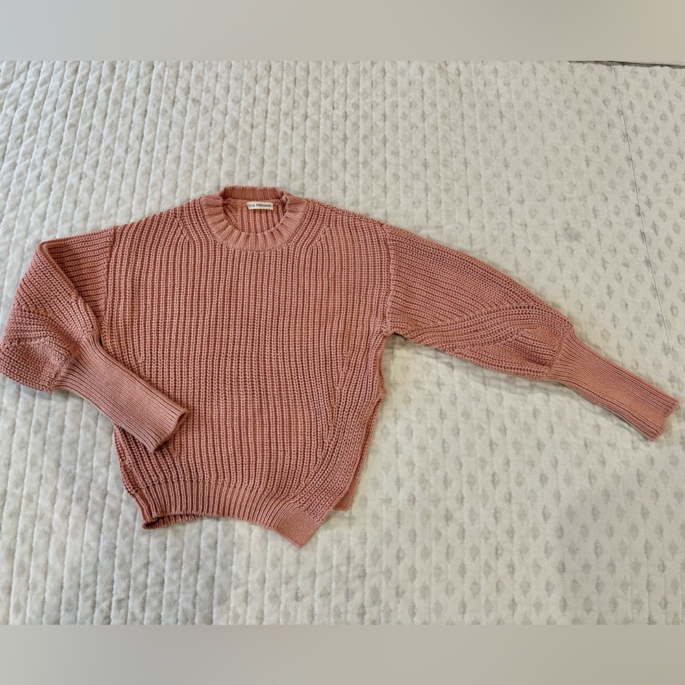 Ulla Johnson Asymmetrical Puffed Sleeve sweater. Size M